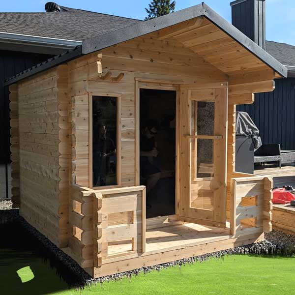 Leisurecraft Georgian Cabin Sauna with Porch Wood Burning