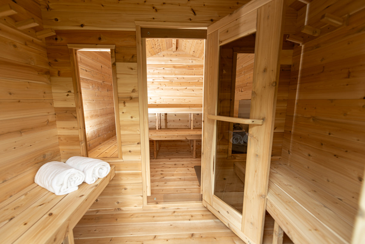 Leisurecraft Georgian Cabin Sauna with Changeroom Wood Burning