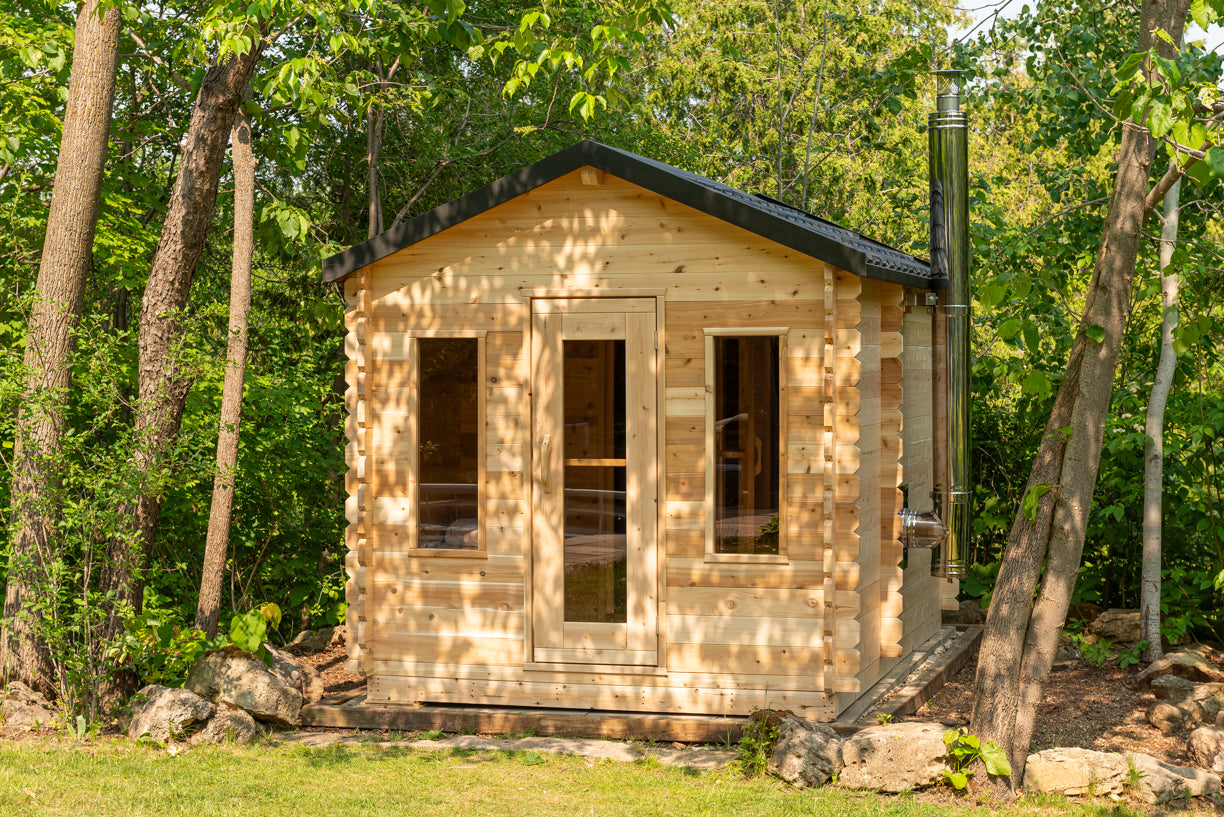 Leisurecraft Georgian Cabin Sauna with Changeroom Wood Burning