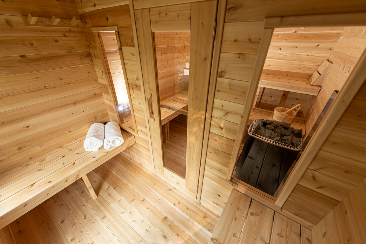 Leisurecraft Georgian Cabin Sauna with Changeroom Wood Burning