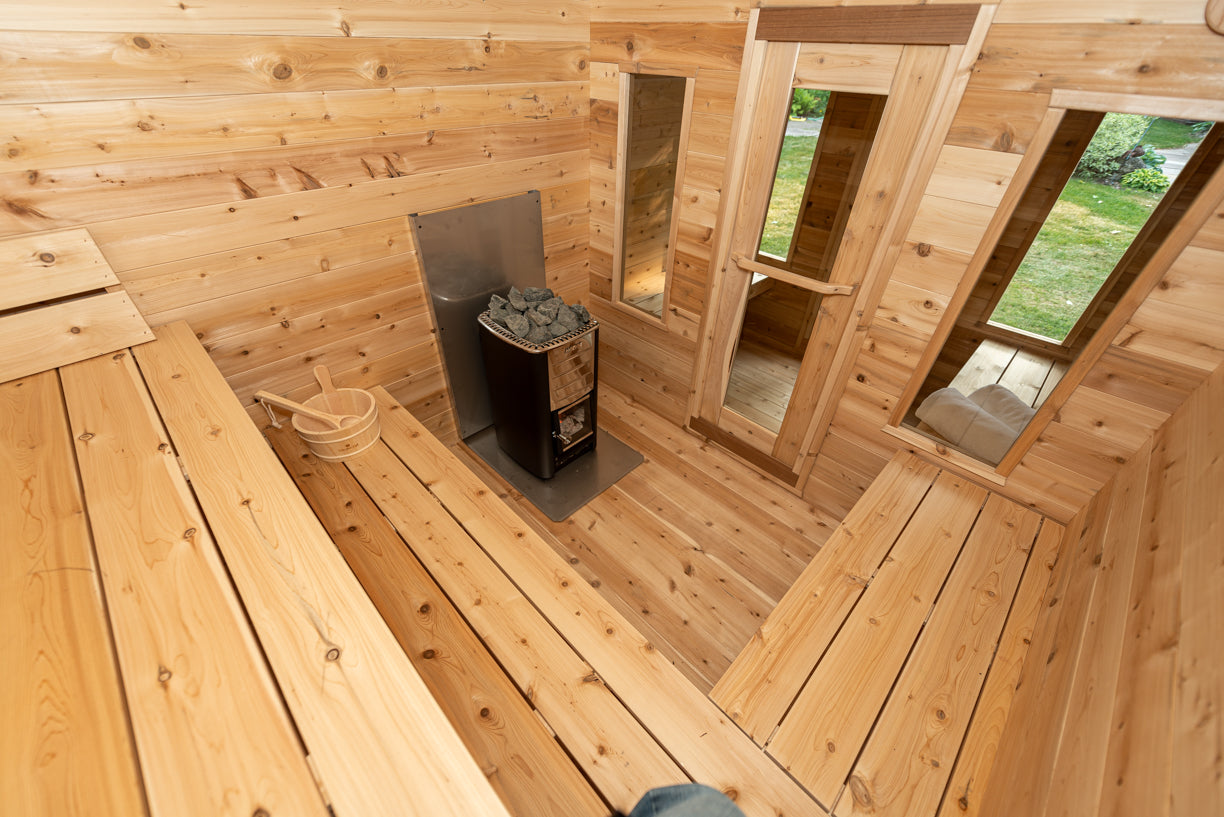 Leisurecraft Georgian Cabin Sauna with Changeroom Wood Burning