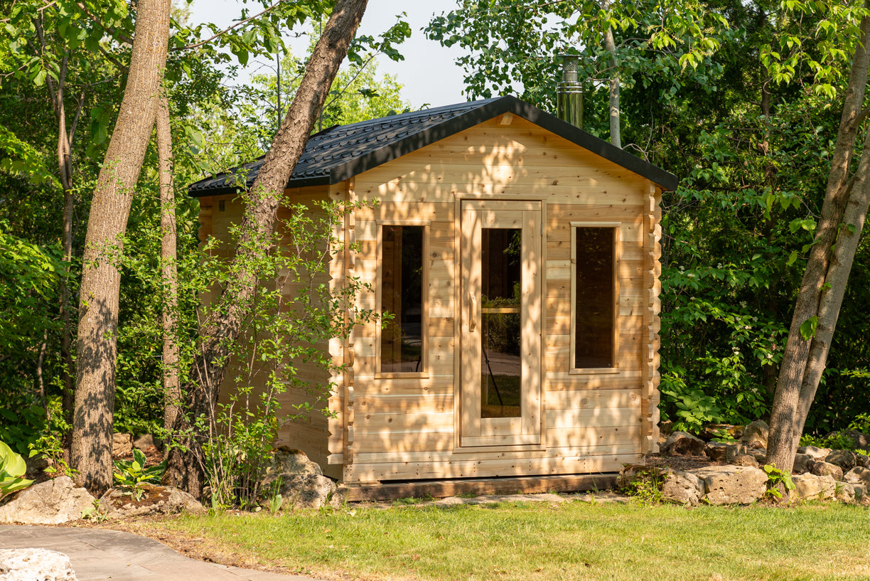 Leisurecraft Georgian Cabin Sauna with Changeroom Wood Burning