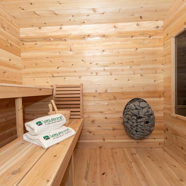 Leisurecraft Georgian Cabin Sauna with Porch Electric