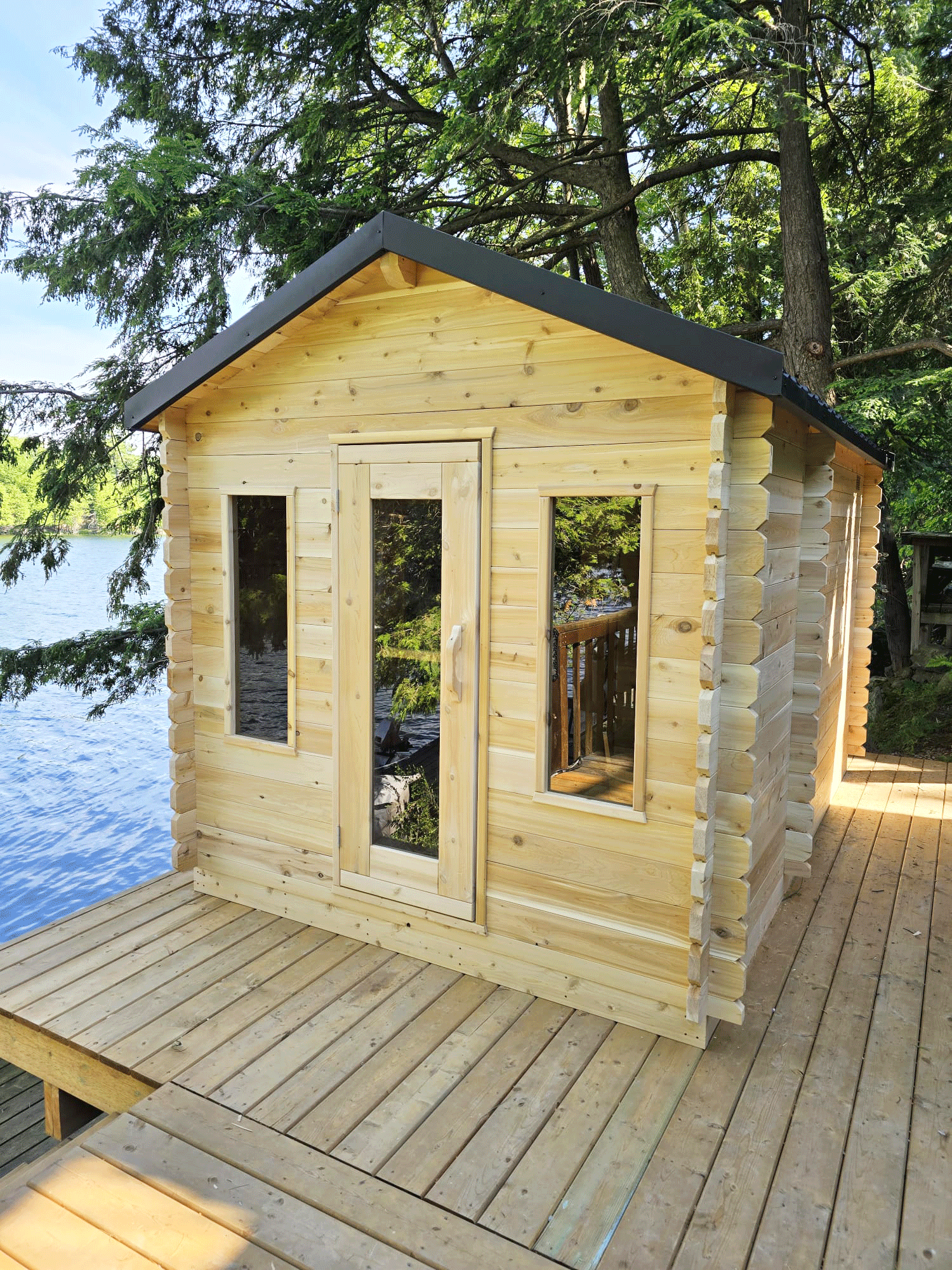 Leisurecraft Georgian Cabin Sauna with Changeroom Electric