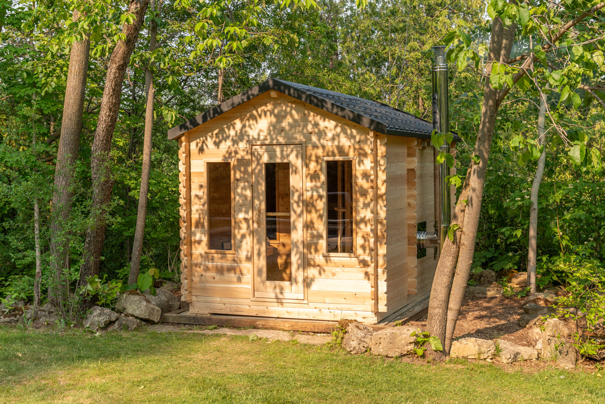Leisurecraft Georgian Cabin Sauna with Changeroom Wood Burning