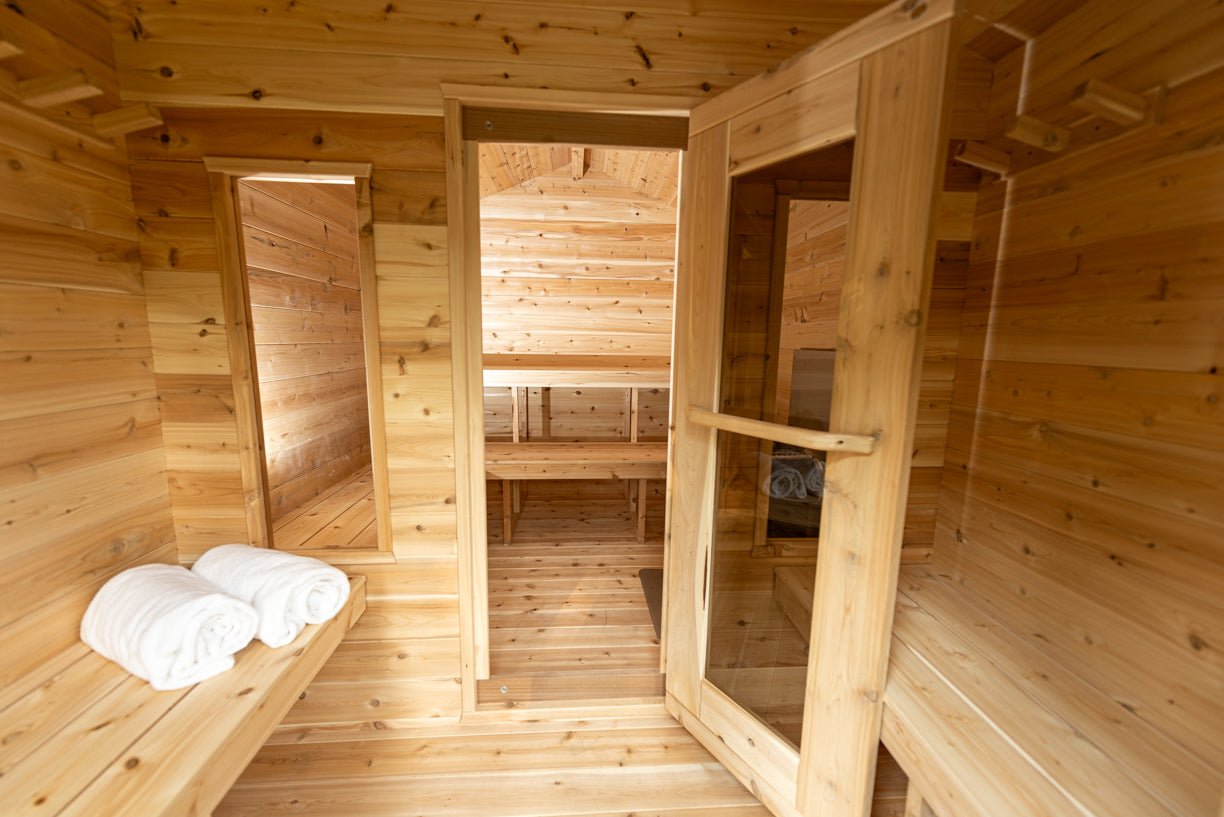 Leisurecraft Georgian Cabin Sauna with Changeroom Wood Burning