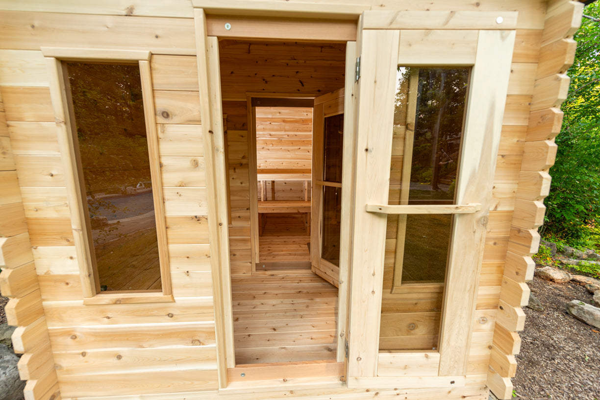 Leisurecraft Georgian Cabin Sauna with Changeroom Electric