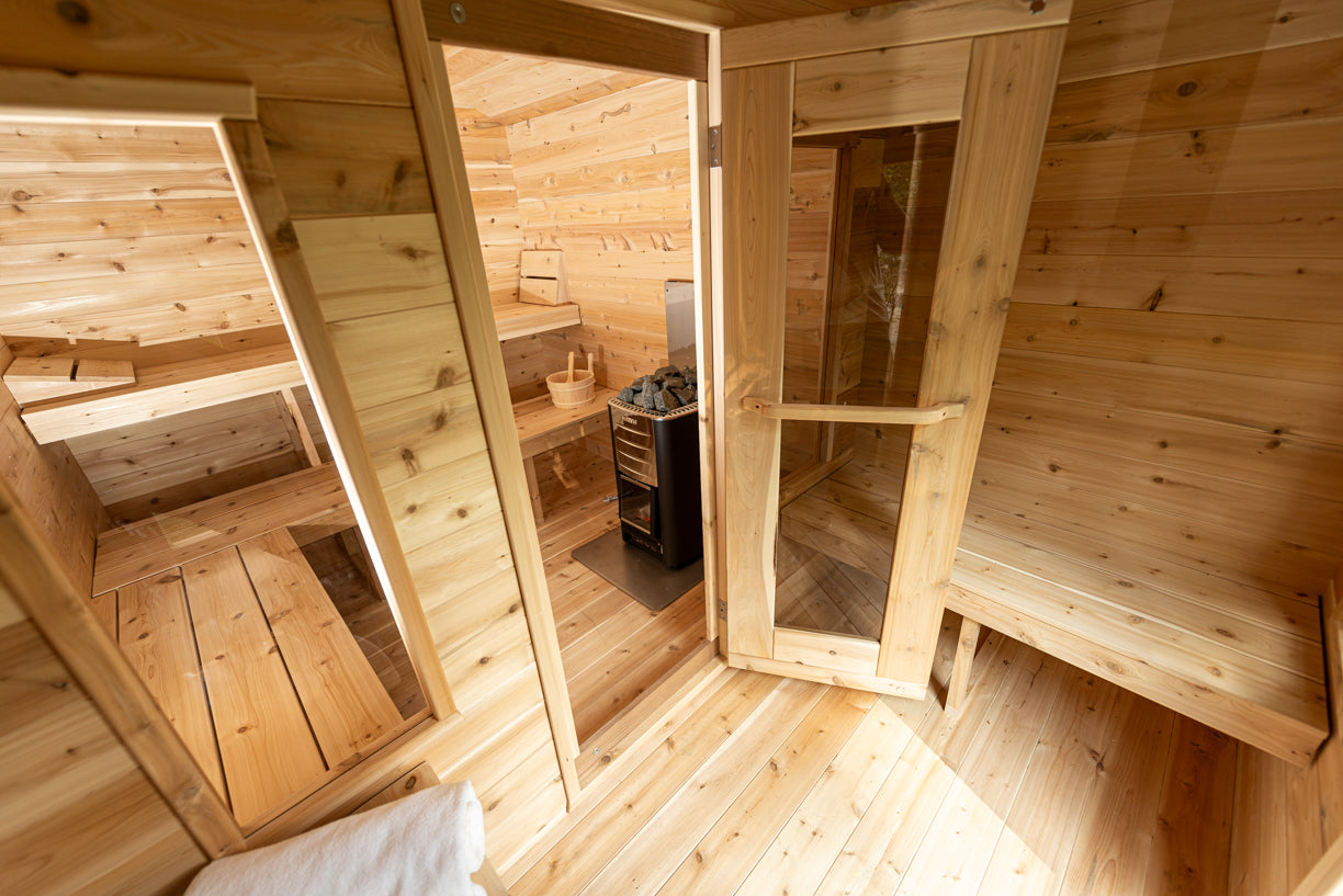 Leisurecraft Georgian Cabin Sauna with Changeroom Electric