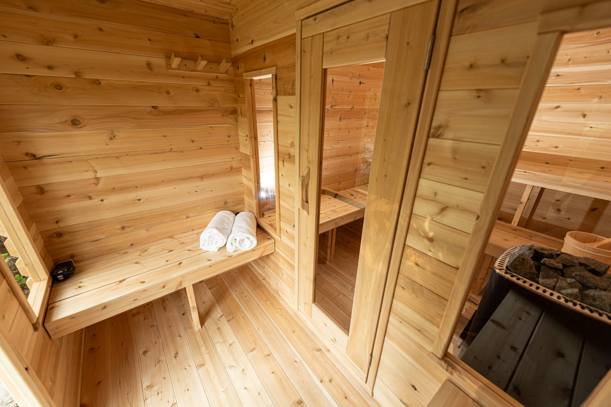 Leisurecraft Georgian Cabin Sauna with Changeroom Wood Burning