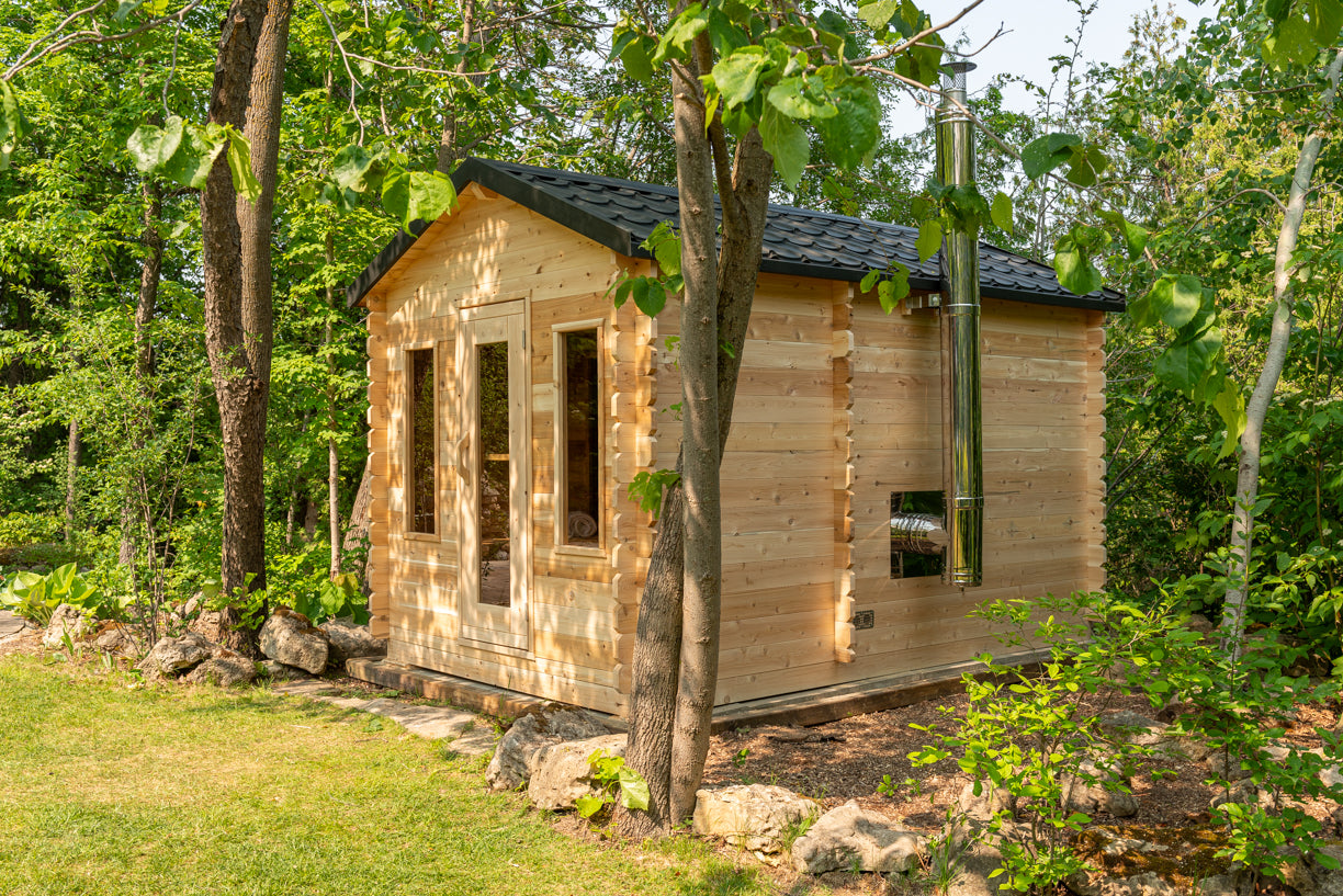 Leisurecraft Georgian Cabin Sauna with Changeroom Wood Burning