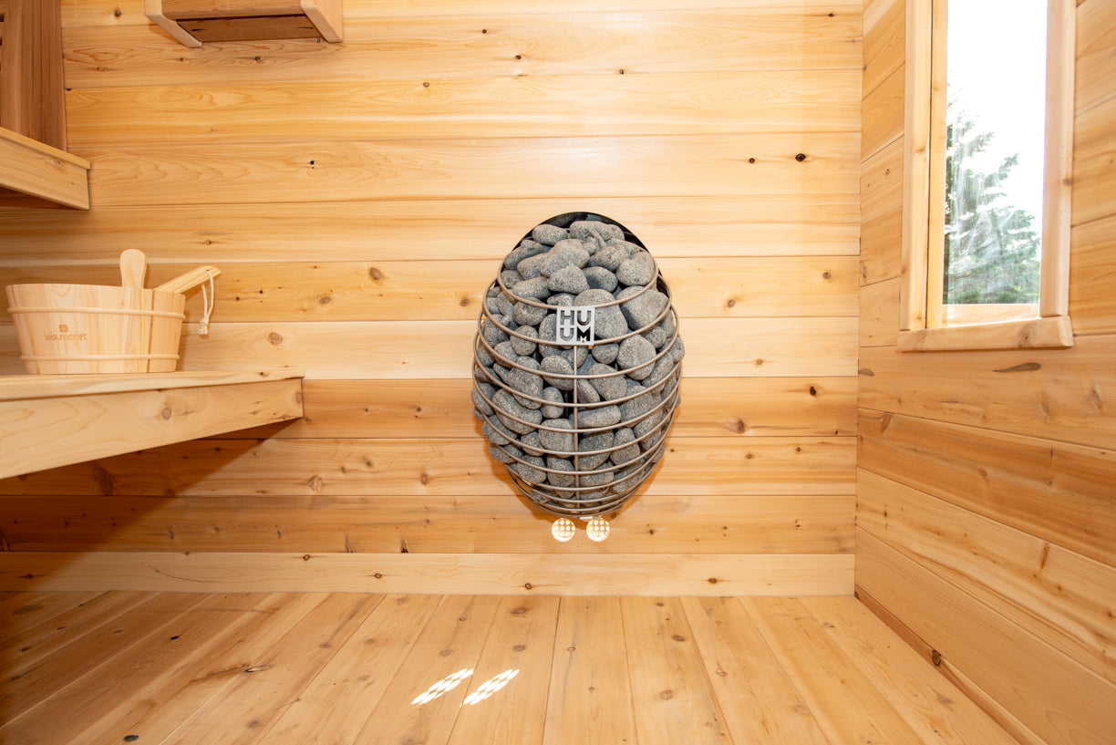 Leisurecraft Georgian Cabin Sauna with Porch Wood Burning