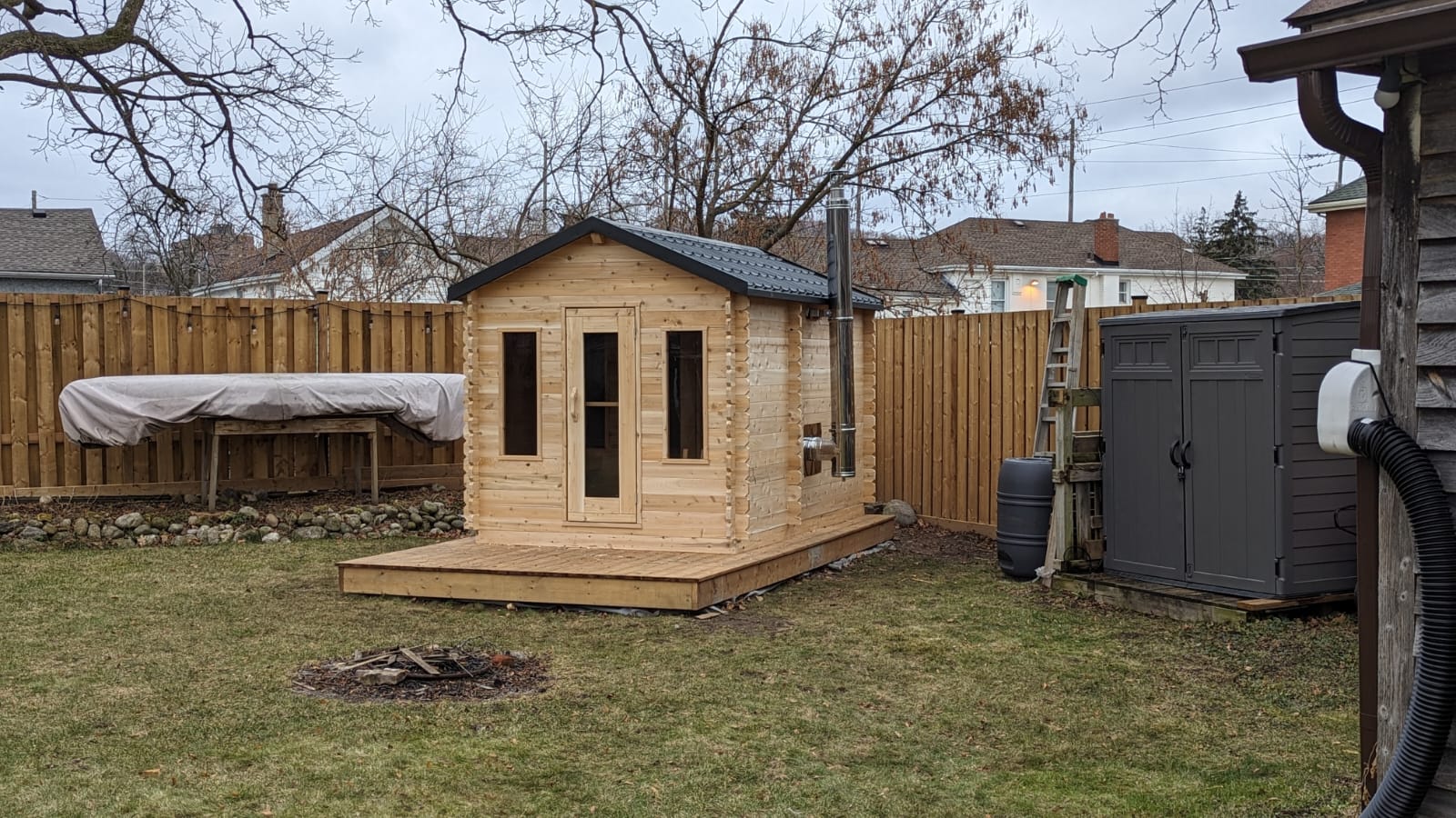Leisurecraft Georgian Cabin Sauna with Changeroom Wood Burning