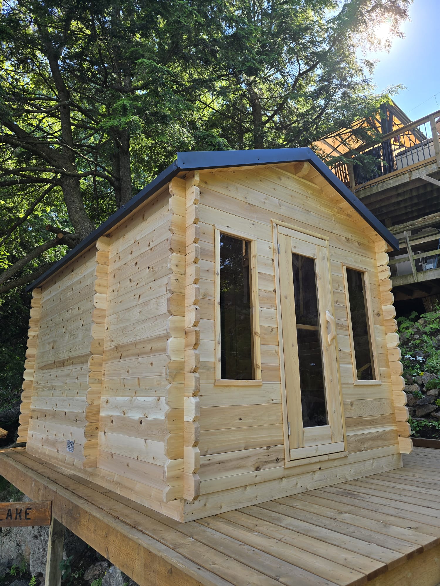 Leisurecraft Georgian Cabin Sauna with Changeroom Electric