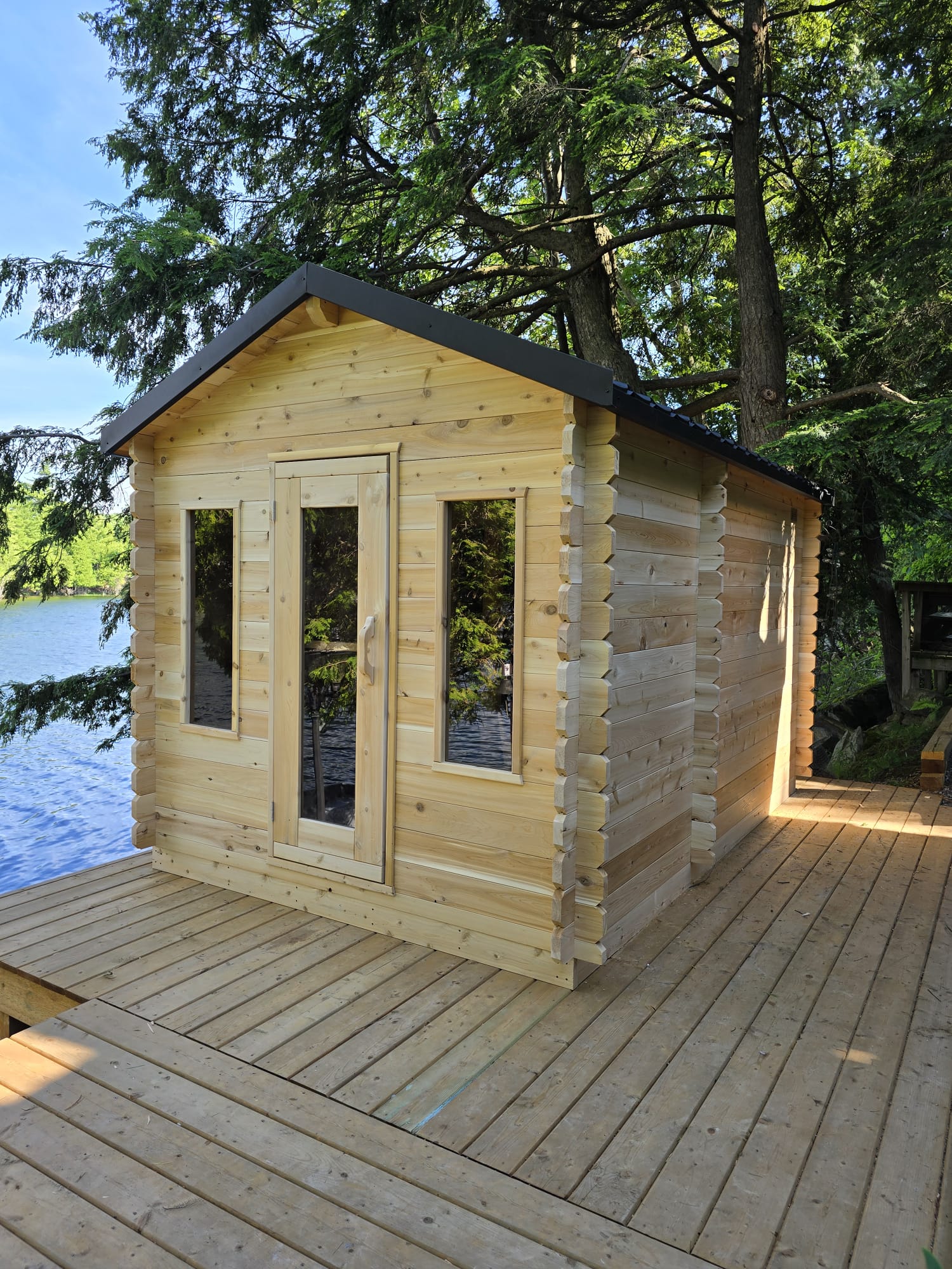 Leisurecraft Georgian Cabin Sauna with Changeroom Electric