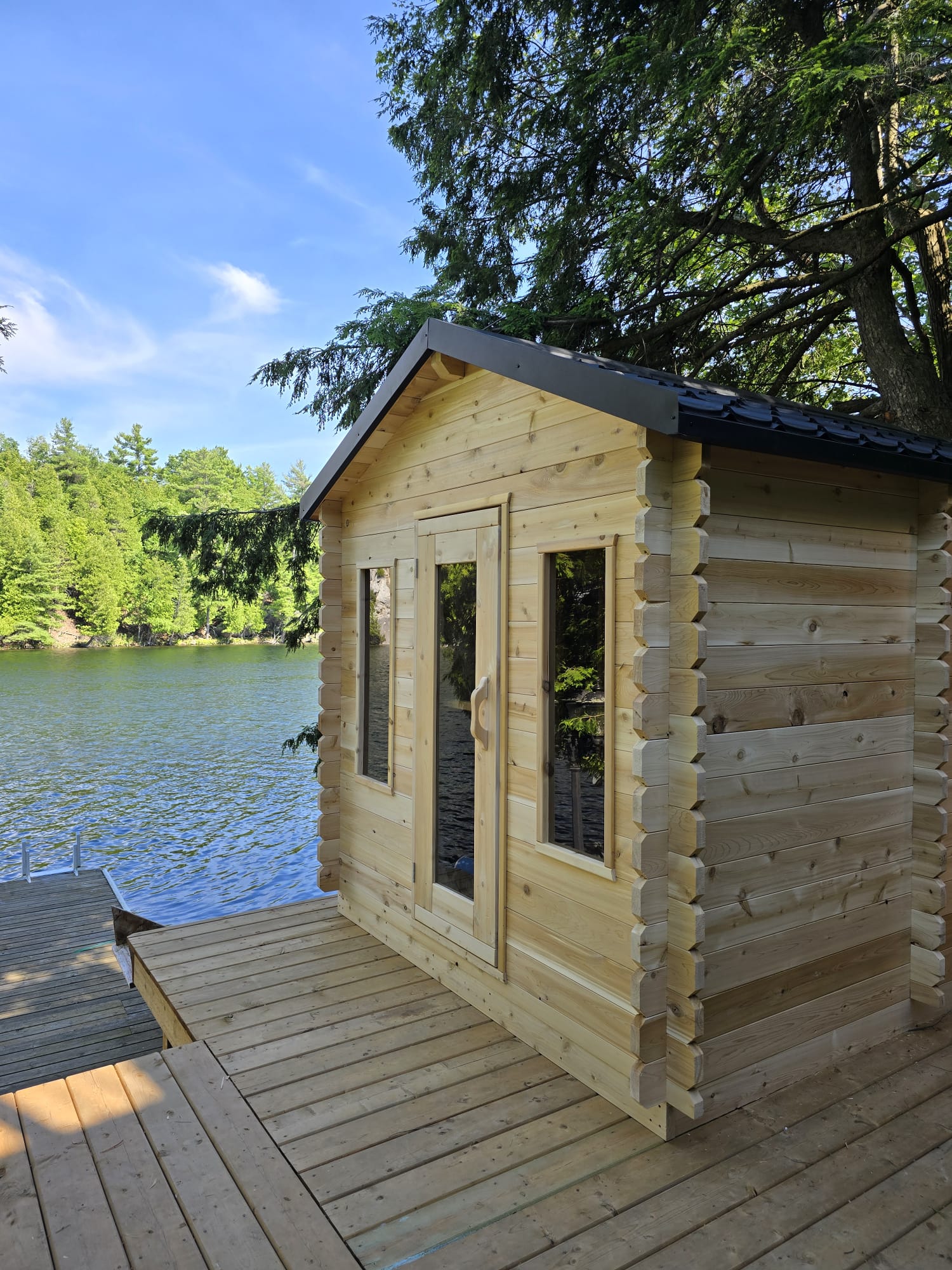 Leisurecraft Georgian Cabin Sauna with Changeroom Electric