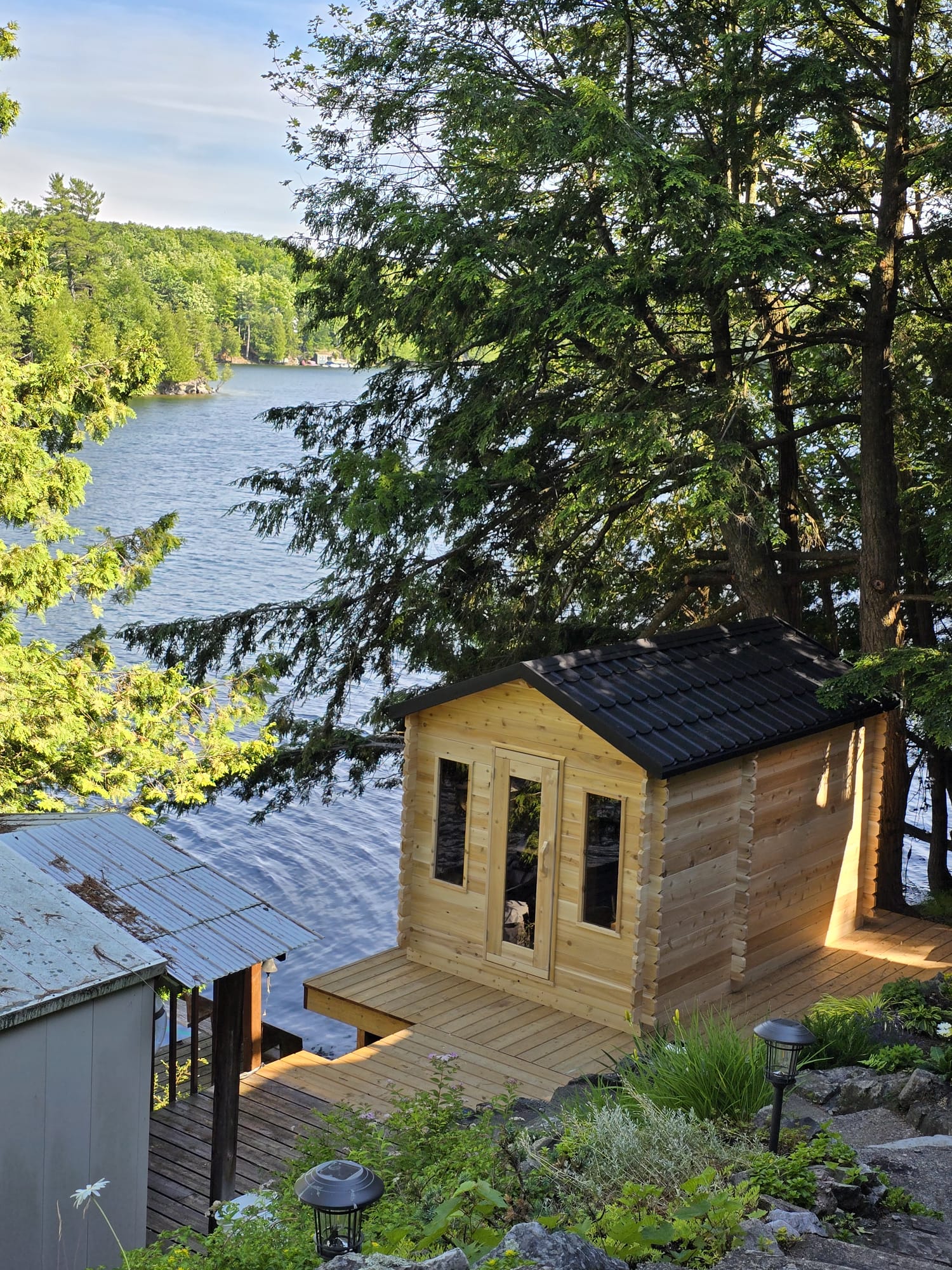 Leisurecraft Georgian Cabin Sauna with Changeroom Electric
